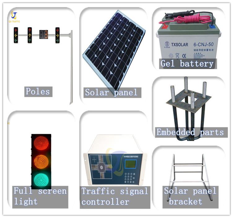 Mobile traffic light, traffic light, solar panel