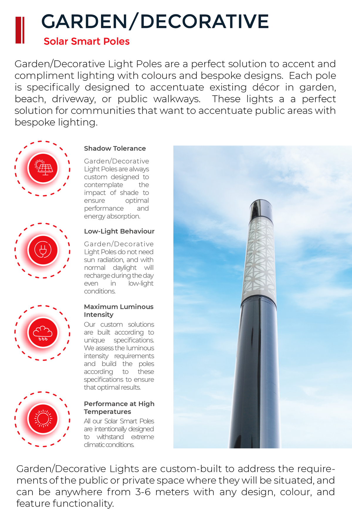 Garden solar smart poles