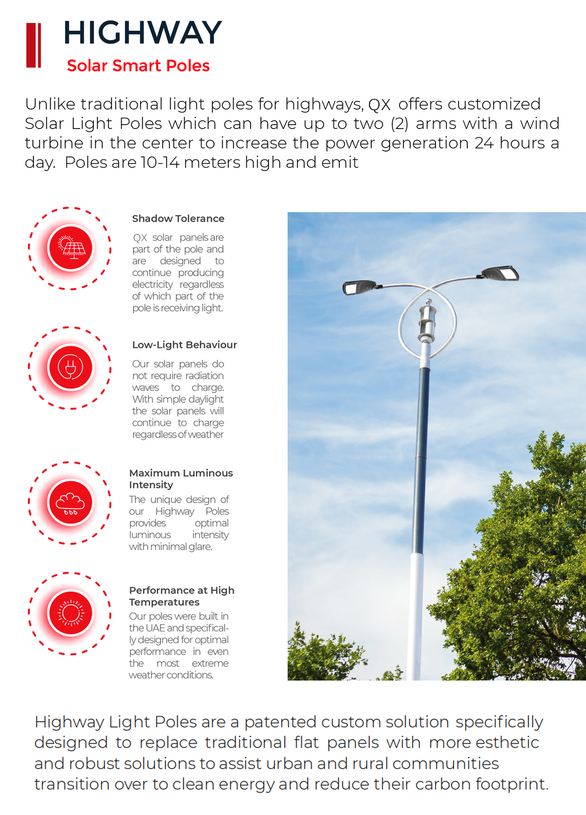 Highway solar smart poles