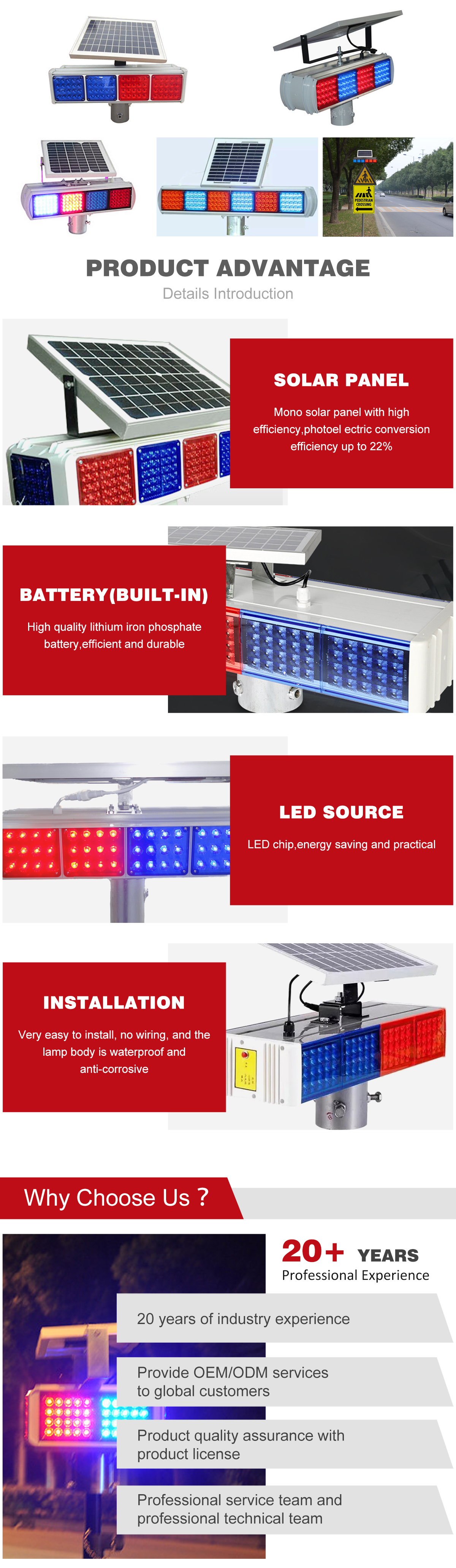 Solar Flashing Light