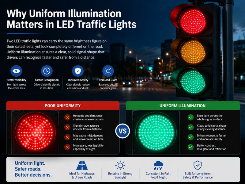 Three-color traffic light