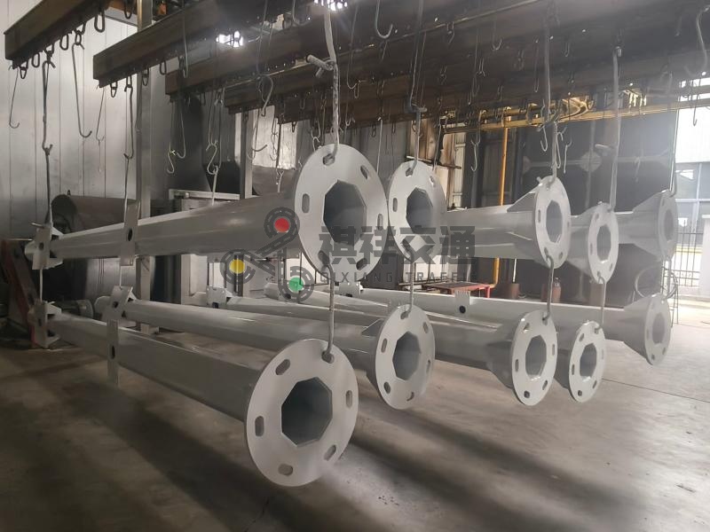 galvanized traffic signal pole