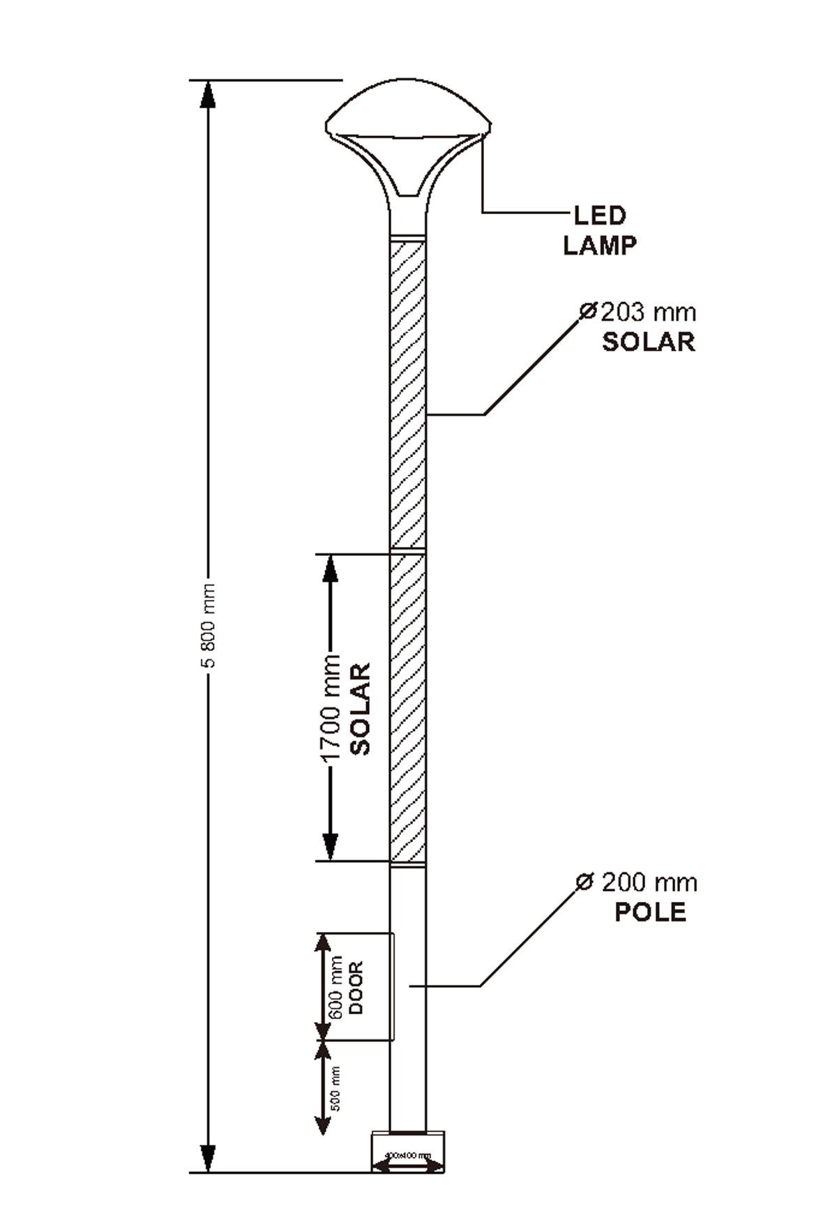 solar smart pole CAD